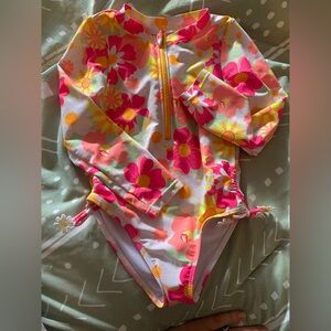 Nicole Miller Kids One Piece - Pink and Yellow Floral
